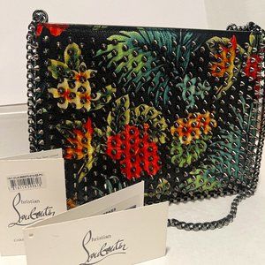 Christian Louboutin Floral Triloubi Chain Crossbody Bag